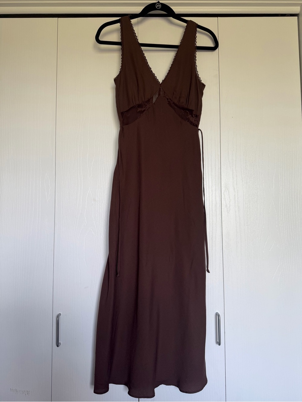 wild fable Chocolate Brown V-Neck Maxi Dress